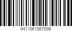 Código de barras (EAN, GTIN, SKU, ISBN): '8411061087008'