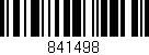 Código de barras (EAN, GTIN, SKU, ISBN): '841498'