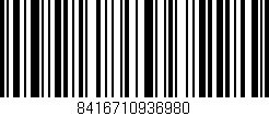 Código de barras (EAN, GTIN, SKU, ISBN): '8416710936980'
