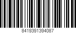 Código de barras (EAN, GTIN, SKU, ISBN): '8419391394087'