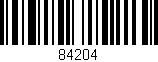 Código de barras (EAN, GTIN, SKU, ISBN): '84204'