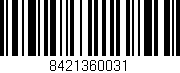 Código de barras (EAN, GTIN, SKU, ISBN): '8421360031'