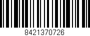 Código de barras (EAN, GTIN, SKU, ISBN): '8421370726'
