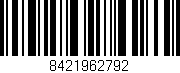 Código de barras (EAN, GTIN, SKU, ISBN): '8421962792'