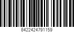 Código de barras (EAN, GTIN, SKU, ISBN): '8422424791159'