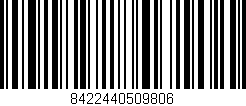 Código de barras (EAN, GTIN, SKU, ISBN): '8422440509806'