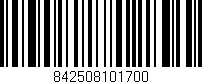 Código de barras (EAN, GTIN, SKU, ISBN): '842508101700'