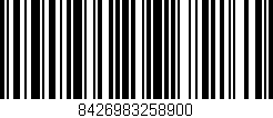 Código de barras (EAN, GTIN, SKU, ISBN): '8426983258900'