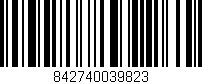 Código de barras (EAN, GTIN, SKU, ISBN): '842740039823'