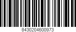Código de barras (EAN, GTIN, SKU, ISBN): '8430204600973'