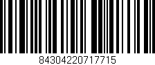 Código de barras (EAN, GTIN, SKU, ISBN): '84304220717715'