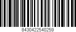 Código de barras (EAN, GTIN, SKU, ISBN): '8430422540259'