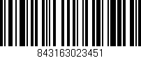 Código de barras (EAN, GTIN, SKU, ISBN): '843163023451'