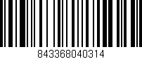 Código de barras (EAN, GTIN, SKU, ISBN): '843368040314'