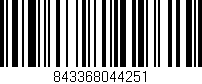 Código de barras (EAN, GTIN, SKU, ISBN): '843368044251'