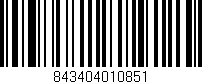 Código de barras (EAN, GTIN, SKU, ISBN): '843404010851'