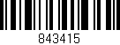 Código de barras (EAN, GTIN, SKU, ISBN): '843415'