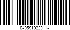 Código de barras (EAN, GTIN, SKU, ISBN): '8435910228114'