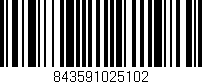 Código de barras (EAN, GTIN, SKU, ISBN): '843591025102'