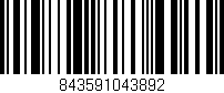 Código de barras (EAN, GTIN, SKU, ISBN): '843591043892'