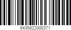 Código de barras (EAN, GTIN, SKU, ISBN): '8435922000371'