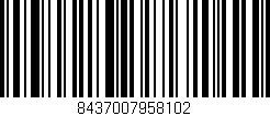 Código de barras (EAN, GTIN, SKU, ISBN): '8437007958102'