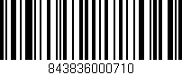 Código de barras (EAN, GTIN, SKU, ISBN): '843836000710'