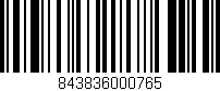 Código de barras (EAN, GTIN, SKU, ISBN): '843836000765'