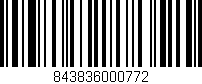 Código de barras (EAN, GTIN, SKU, ISBN): '843836000772'