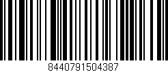 Código de barras (EAN, GTIN, SKU, ISBN): '8440791504387'