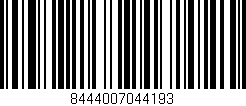 Código de barras (EAN, GTIN, SKU, ISBN): '8444007044193'