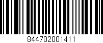 Código de barras (EAN, GTIN, SKU, ISBN): '844702001411'