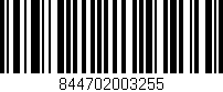 Código de barras (EAN, GTIN, SKU, ISBN): '844702003255'