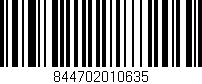 Código de barras (EAN, GTIN, SKU, ISBN): '844702010635'