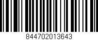 Código de barras (EAN, GTIN, SKU, ISBN): '844702013643'