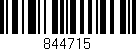 Código de barras (EAN, GTIN, SKU, ISBN): '844715'