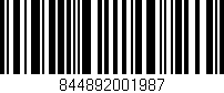 Código de barras (EAN, GTIN, SKU, ISBN): '844892001987'