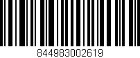 Código de barras (EAN, GTIN, SKU, ISBN): '844983002619'