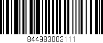 Código de barras (EAN, GTIN, SKU, ISBN): '844983003111'