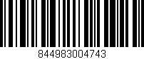 Código de barras (EAN, GTIN, SKU, ISBN): '844983004743'