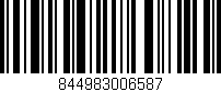 Código de barras (EAN, GTIN, SKU, ISBN): '844983006587'