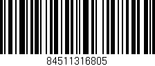 Código de barras (EAN, GTIN, SKU, ISBN): '84511316805'