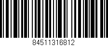 Código de barras (EAN, GTIN, SKU, ISBN): '84511316812'