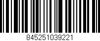 Código de barras (EAN, GTIN, SKU, ISBN): '845251039221'