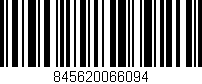 Código de barras (EAN, GTIN, SKU, ISBN): '845620066094'