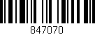Código de barras (EAN, GTIN, SKU, ISBN): '847070'