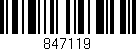 Código de barras (EAN, GTIN, SKU, ISBN): '847119'
