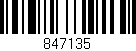 Código de barras (EAN, GTIN, SKU, ISBN): '847135'