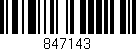 Código de barras (EAN, GTIN, SKU, ISBN): '847143'