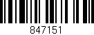 Código de barras (EAN, GTIN, SKU, ISBN): '847151'